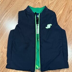 Jacadi sleeveless down jacket navy/green